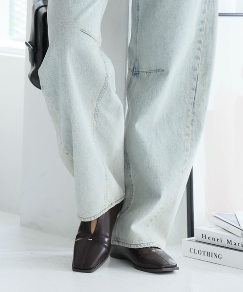 VIVIAN（ヴィヴィアン）の「スリットデザインローファー（パンプス・レディース・ダークブラウン/ブラック・M/L/S/LL）」の7枚目の写真