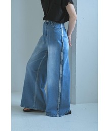 marjour | SIDE SEAM WIDE DENIM(デニムパンツ)