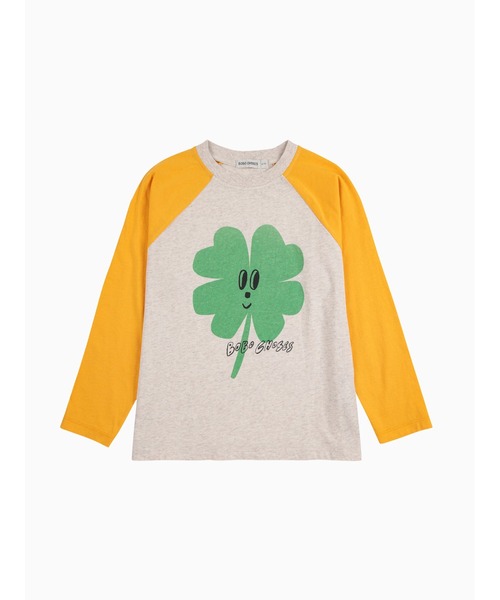 BOBO CHOSES(ボボショーズ)の「Lucky Clover ranglan sleeves T-shirt(Tシャツ/カットソー・キッズ・イエロー・4-5YEAR/6-7YEAR/2-3YEAR/8-9y/10-11y/12-13y)」の4枚目の写真