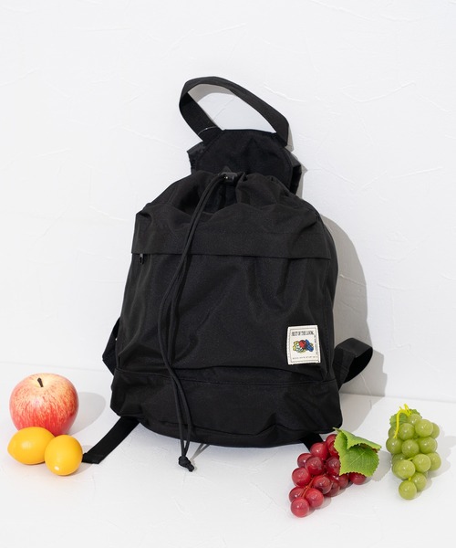 FRUIT OF THE LOOM(フルーツオブザルーム)の「FTL COLOR PURSE BACKPACK / バックパック / 巾着 / コンパクト(バックパック/リュック・メンズ・ベージュ/レッド/グリーン/ピンク/ブラック/カーキ/グレー・FREE)」の2枚目の写真