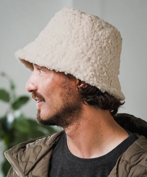 Magine(マージン)の「mko12992-Boa Fleece Bucket Hat バケットハット(ハット・メンズ・ブラック/ナチュラル・FREE)」の2枚目の写真