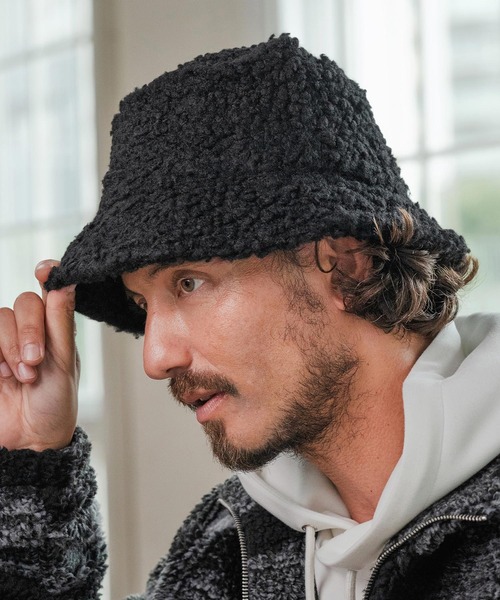 Magine(マージン)の「mko12992-Boa Fleece Bucket Hat バケットハット(ハット・メンズ・ブラック/ナチュラル・FREE)」の10枚目の写真