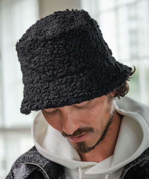 Magine(マージン)の「mko12992-Boa Fleece Bucket Hat バケットハット(ハット・メンズ・ブラック/ナチュラル・FREE)」の9枚目の写真