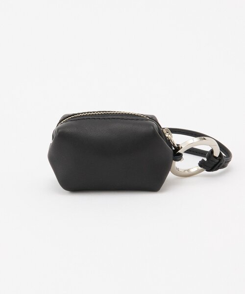 russet ラシット カラビナ付き レザーミニポーチ型チャーム ブラック russet｜カラビナ付き レザーミニポーチ型チャーム | Rakuten