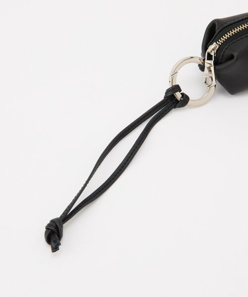 カラビナ付き レザーミニポーチ型チャーム（チャーム）｜russet