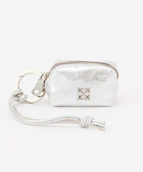 russet ラシット カラビナ付き レザーミニポーチ型チャーム シルバー カラビナ付き レザーミニポーチ型チャーム（チャーム）｜russet