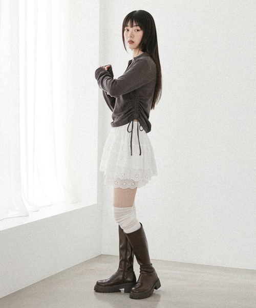 Heather(ヘザー)の「スキッパードロストカットソー 581498(Tシャツ/カットソー・レディース・チャコールグレー/ブラック/アイボリー・FREE)」の16枚目の写真