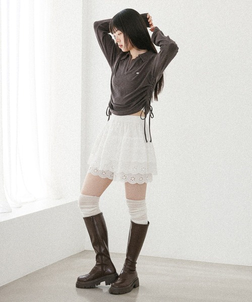 Heather(ヘザー)の「スキッパードロストカットソー 581498(Tシャツ/カットソー・レディース・チャコールグレー/ブラック/アイボリー・FREE)」の15枚目の写真