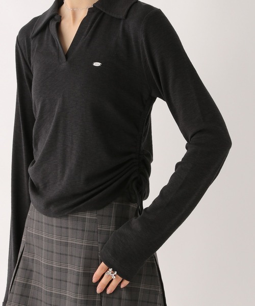 Heather(ヘザー)の「スキッパードロストカットソー 581498(Tシャツ/カットソー・レディース・チャコールグレー/ブラック/アイボリー・FREE)」の9枚目の写真