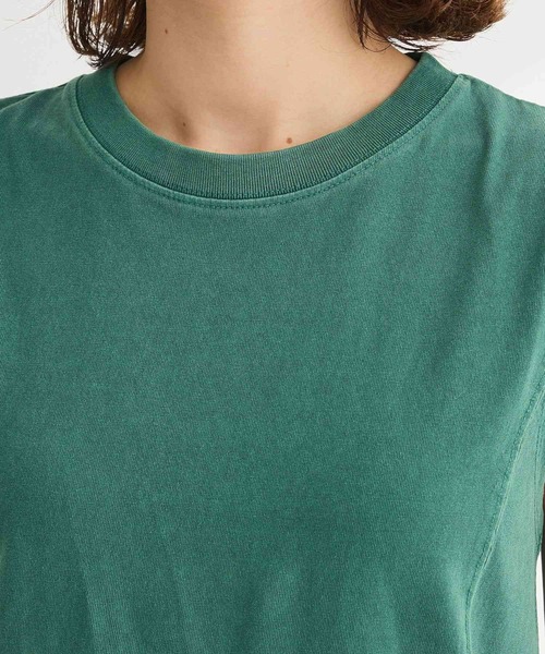 Green　Parks（グリーンパークス）の「・DOUBLE FLAGS ピグメント切替ノースリTEE（タンクトップ・レディース・ライトグレー/ボルドー/グリーン/ブラック/オフホワイト/チャコールグレー・FREE）」の16枚目の写真