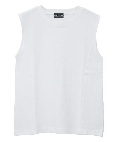 Green　Parks（グリーンパークス）の「・DOUBLE FLAGS ピグメント切替ノースリTEE（タンクトップ・レディース・ライトグレー/ボルドー/グリーン/ブラック/オフホワイト/チャコールグレー・FREE）」の8枚目の写真