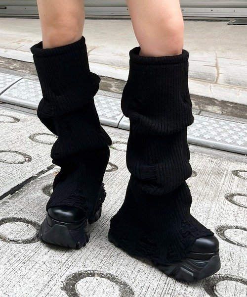 SPIRALGIRL(スパイラルガール)の「レッグウォーマーミドルブーツ(ブーツ・レディース・ブラック・SMALL/MEDIUM/LARGE)」の3枚目の写真