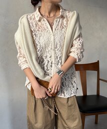 DouDou | フロッキーレースシャツ(シャツ/ブラウス)