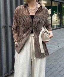 DouDou | フロッキーレースシャツ(シャツ/ブラウス)