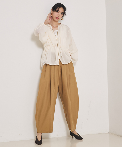 qualite（カリテ）の「ダンプバレルパンツ/秋服（カーゴパンツ・レディース・ベージュ/ダークネイビー・36/38）」の10枚目の写真