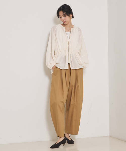 qualite（カリテ）の「ダンプバレルパンツ/秋服（カーゴパンツ・レディース・ベージュ/ダークネイビー・36/38）」の12枚目の写真