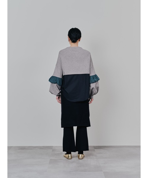 TEVALT（ヴァレット）の「配色シャツレイヤードライクニットトップス（ニット/セーター・レディース・モカ/ブラック・38）」の22枚目の写真