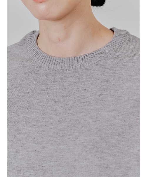 TEVALT（ヴァレット）の「配色シャツレイヤードライクニットトップス（ニット/セーター・レディース・モカ/ブラック・38）」の12枚目の写真