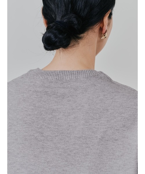 TEVALT（ヴァレット）の「配色シャツレイヤードライクニットトップス（ニット/セーター・レディース・モカ/ブラック・38）」の15枚目の写真