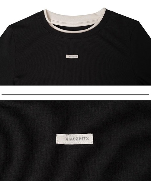 EIGHTHMONTH(エイスマンス)の「バイカラーレイヤードロンT EM25a019【EIGHTHMONTH】(Tシャツ/カットソー・レディース・グレー/ブラック・S/M)」の13枚目の写真