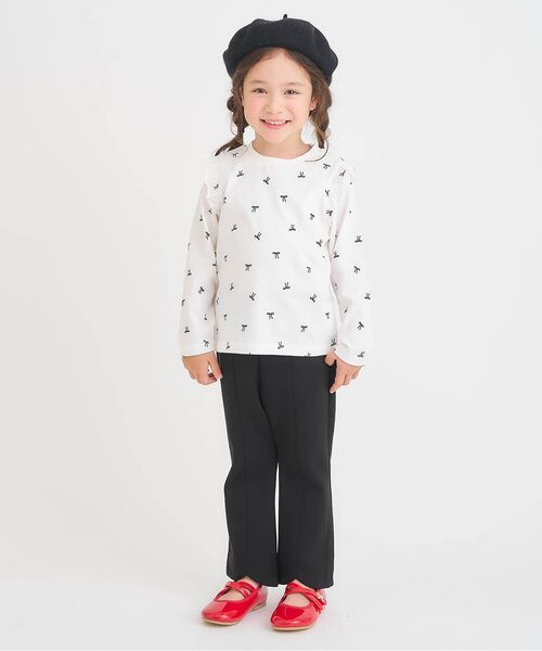 apres les cours（アプレレクール）の「【WEB限定】肩フリルTシャツ/7days Style（Tシャツ/カットソー・キッズ・ブラック/アイボリー/レッド/その他2/ラベンダー/ミント・80/90/100/120/140/110/130）」の13枚目の写真