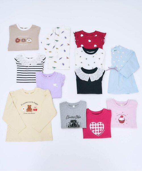 apres les cours（アプレレクール）の「【WEB限定】肩フリルTシャツ/7days Style（Tシャツ/カットソー・キッズ・ブラック/アイボリー/レッド/その他2/ラベンダー/ミント・80/90/100/120/140/110/130）」の19枚目の写真