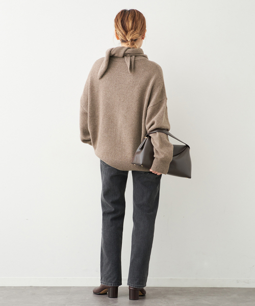 Deuxieme Classe（ドゥーズィエムクラス）の「Straight Jeans (グレー)（デニムパンツ・レディース・チャコールグレー・38/36/34）」の3枚目の写真