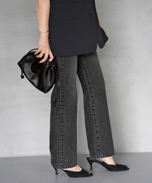 Straight Jeans (グレー)（デニムパンツ）｜Deuxieme Classe