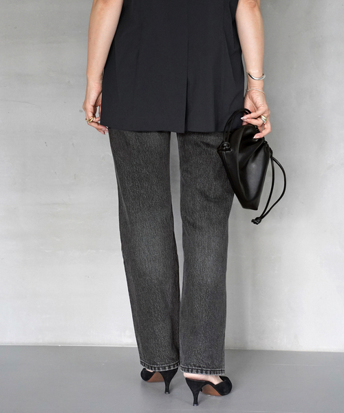 Straight Jeans (グレー)（デニムパンツ）｜Deuxieme Classe