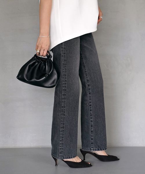 Straight Jeans (グレー)（デニムパンツ）｜Deuxieme Classe