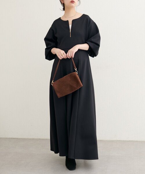 セール】【WEB限定】フロントZIPダンボールワンピース（ワンピース