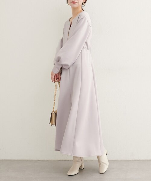 natural couture（ナチュラルクチュール）の「【WEB限定】フロントZIPダンボールワンピース（ワンピース・レディース・グレイッシュベージュ/ブラック/ネイビー・MEDIUM/LARGE）」の22枚目の写真