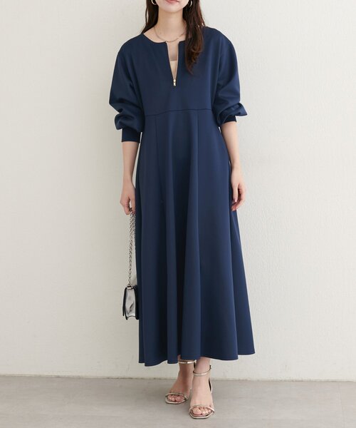 セール】【WEB限定】フロントZIPダンボールワンピース