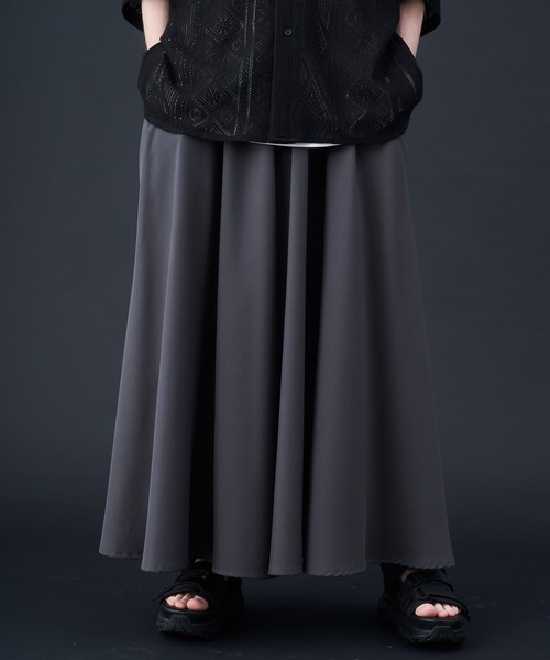 KUUUPY（クーピー）の「Drape Gather Hakama Pants - ドレープギャザー袴パンツ（スラックス・メンズ・チャコールグレー/ブラック・SMALL/MEDIUM/LARGE）」の14枚目の写真