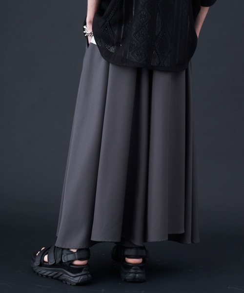 KUUUPY（クーピー）の「Drape Gather Hakama Pants - ドレープギャザー袴パンツ（スラックス・メンズ・チャコールグレー/ブラック・SMALL/MEDIUM/LARGE）」の17枚目の写真