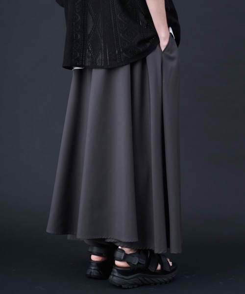 KUUUPY（クーピー）の「Drape Gather Hakama Pants - ドレープギャザー袴パンツ（スラックス・メンズ・チャコールグレー/ブラック・SMALL/MEDIUM/LARGE）」の19枚目の写真