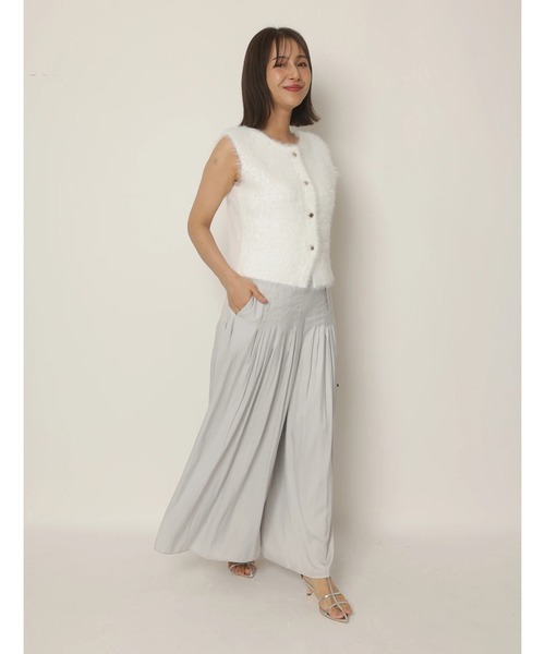 前後2WAYふわふわベスト（ニット/セーター）｜Apuweiser