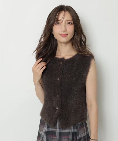 ファーベスト♡Apuweiser-riche アプワイザー・リッシェ Apuweiser-riche 2WAYリボンファーベスト