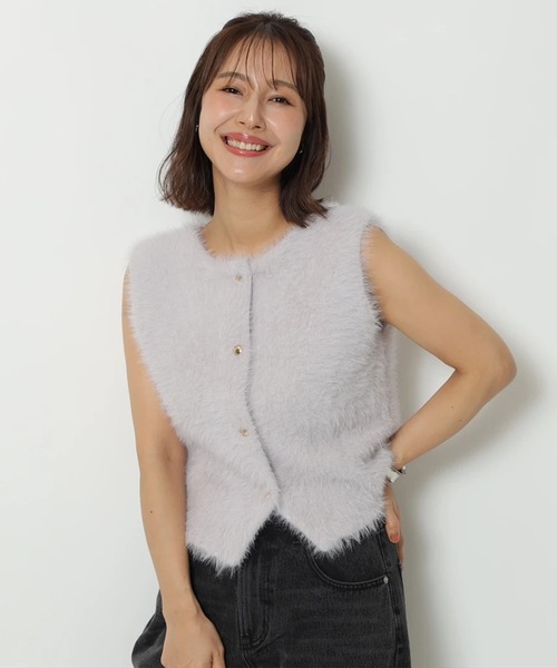 ファーベスト♡Apuweiser-riche アプワイザー・リッシェ Apuweiser-riche 2WAYリボンファーベスト