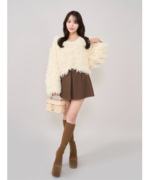 Darich（ダーリッチ）の「ハイウエストボックスミニスカート（スカート・レディース・ブラウン/グレー/ブラック/アイボリー・S/M）」の10枚目の写真