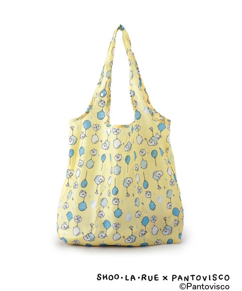 SHOO・LA・RUE（シューラルー）の「【パントビスコ／ぺろち】しまえるエコバッグ（エコバッグ/サブバッグ・レディース・ホワイト系4/ライトブルー/イエロー系その他5・00）」の3枚目の写真