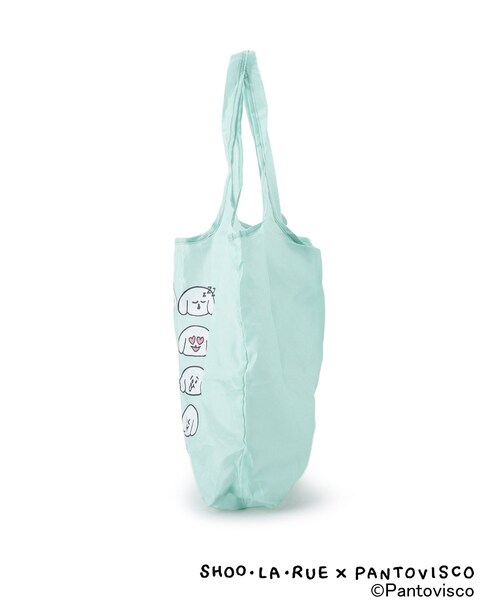 SHOO・LA・RUE（シューラルー）の「【パントビスコ／ぺろち】しまえるエコバッグ（エコバッグ/サブバッグ・レディース・ホワイト系4/ライトブルー/イエロー系その他5・00）」の5枚目の写真
