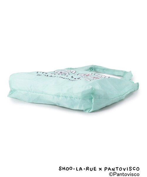 SHOO・LA・RUE（シューラルー）の「【パントビスコ／ぺろち】しまえるエコバッグ（エコバッグ/サブバッグ・レディース・ホワイト系4/ライトブルー/イエロー系その他5・00）」の7枚目の写真