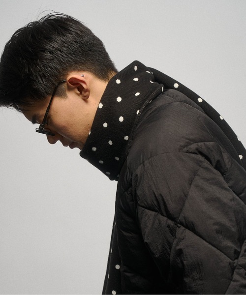 THE BOLDMAN（ザ ボールドマン）の「Jacquard Dot Muffler / ジャガードドットマフラー（マフラー・メンズ・グレー/ブラック/ブラウン・FREE）」の7枚目の写真