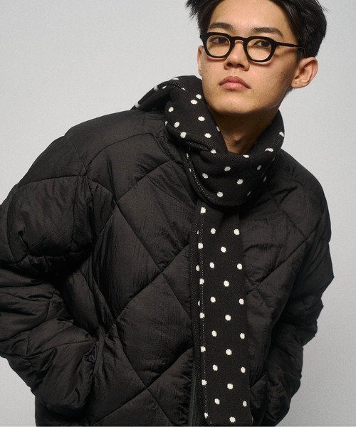 THE BOLDMAN（ザ ボールドマン）の「Jacquard Dot Muffler / ジャガードドットマフラー（マフラー・メンズ・グレー/ブラック/ブラウン・FREE）」の11枚目の写真