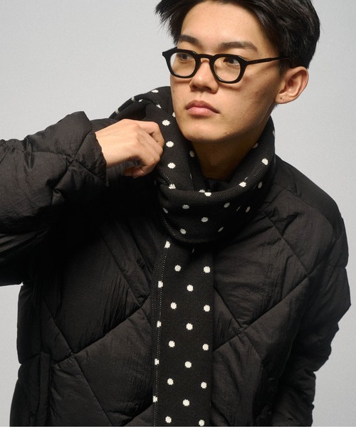 THE BOLDMAN（ザ ボールドマン）の「Jacquard Dot Muffler / ジャガードドットマフラー（マフラー・メンズ・グレー/ブラック/ブラウン・FREE）」の13枚目の写真