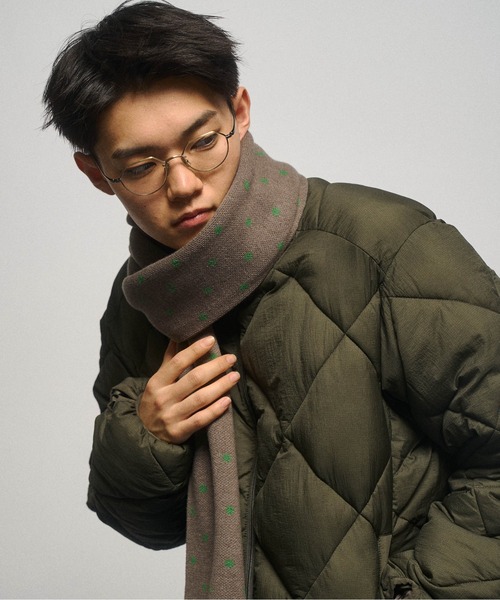 THE BOLDMAN（ザ ボールドマン）の「Jacquard Dot Muffler / ジャガードドットマフラー（マフラー・メンズ・グレー/ブラック/ブラウン・FREE）」の16枚目の写真