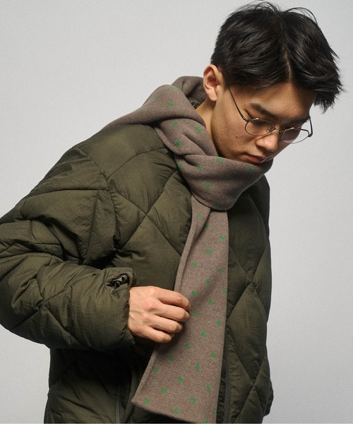 THE BOLDMAN（ザ ボールドマン）の「Jacquard Dot Muffler / ジャガードドットマフラー（マフラー・メンズ・グレー/ブラック/ブラウン・FREE）」の19枚目の写真