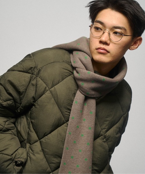THE BOLDMAN（ザ ボールドマン）の「Jacquard Dot Muffler / ジャガードドットマフラー（マフラー・メンズ・グレー/ブラック/ブラウン・FREE）」の20枚目の写真