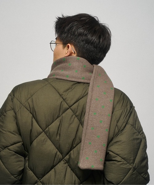 THE BOLDMAN（ザ ボールドマン）の「Jacquard Dot Muffler / ジャガードドットマフラー（マフラー・メンズ・グレー/ブラック/ブラウン・FREE）」の22枚目の写真